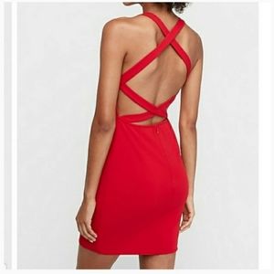 Express cut out back dress